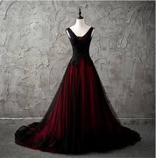 Gothic Red Black Wedding Dress A Line Pageant Dresses Prom Evening Ball Gown On Storenvy Black Wedding Dress Gothic Black Wedding Dresses Gothic Wedding Dress