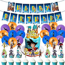 What an awesome dragon ball z birthday party! Amazon Com Dragon Ball Z Birthday Party Supplies And Decorations For Boys Includes Cupcake Toppers Balloons Banner Cake Topper For Kids Grocery Gourmet Food