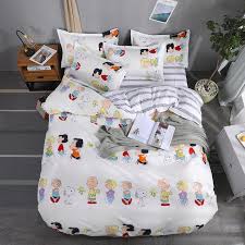 All your favorite cartoon stars are here ! 4 In1 Sesame Street Snoopy Bedding Sets Duvet Cover Bed Sheet Pillowcases Shopee Malaysia