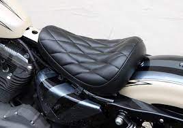 Black Diamond Solo Seat Bolt On Harley Xl Sportster 2004 06 2010 Up Bobber Cafe Harley Davidson Harley Harley Davidson Sportster