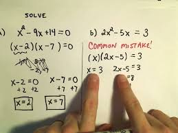 Solving Quadratic Equations By Factoring Basic Examples Youtube