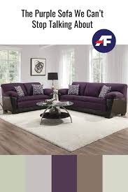 The Purple Sofa We Can T Stop Talking About American Freight Blog In 2020 Purple Sofa Purple Living Room Purple Home