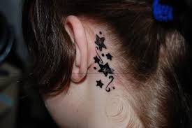 This allows the artist to draw the tattoo and consider the placement behind your ear. 58 Star Tattoos Behind The Ear