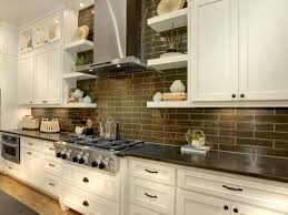 White kitchen cabinets with backsplash images. White Kitchen Cabinets With Dark Subway Tile Backsplash