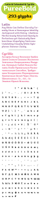 а б в г д е ё ж з и й к л м н о п р с т у ф х ц ч ш щ э ю я Puree Bold Round Font Unique Fonts Glyphs