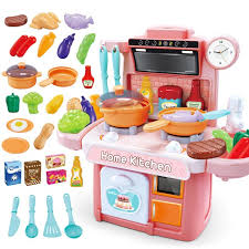 Emma pretend play with her cute pink kitchen restaurant toy. Kid Kitchen Toy Simulation Miniature Kitchen Spray Water Pretend Play Kitchen Cooking Table Pans Food Dishes Preorder Shopee Malaysia