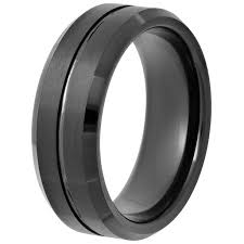 The interior of men's black wedding rings are made of a strong, durable tungsten carbide, which is 10 times harder than gold and retains its shape over the years. Brilliance Men S Black Tungsten 8mm Comfort Fit Wedding Band Mens Ring Walmart Com Walmart Com