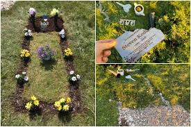 Putting flowers in front of a tombstone is customary when visiting a grave site. Family Furious After Groundsmen Run Over Grave With Digger The Argus