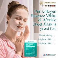Pamper your skin, the Lueur Lauren way! ✨ Give your skin the love it  deserves with our Collagen Essence White & Wrinkle Sheet Mask 🌸 your  ultimate self-care essential for a healthy,