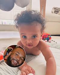 Baby Duke 5 months today 🥰 daddy's boy!