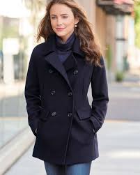 Women S Wool Pea Coat Navy Trench Coats Women Pea Coats Women Wool Peacoat