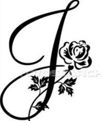 Letter j in cursive writing for wall hangings or craft projects. Initial J Rose Tattoo Letter J Tattoo J Tattoo Tattoo Lettering