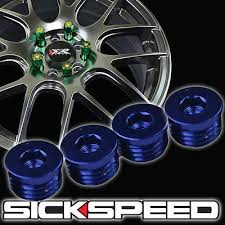 4 Flat Cap Set For Sickspeed Extended Tuner Lug Nuts Wheel Rim Tire P1 Blue For Honda Civic Buy Online In India At Desertcart In Productid 141693182