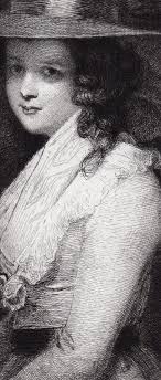 WOW 1800s JOSHUA REYNOLDS Framed Portrait Engraving "Lavinia Bingham"  SIGNED COA