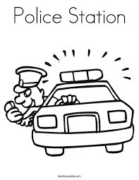 More original content on hellokids.com. Police Station Coloring Page Twisty Noodle