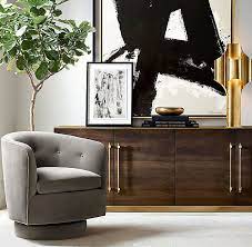 Milo Baughman Model 1283 113 Fabric Swivel Chair 1965 Furniture Rh Modern Rh Modern Living Rooms