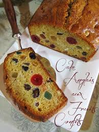 Cake Anglais Aux Fruits Confits Fruits Confits Dessert Alimentation