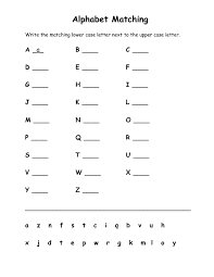 Draw a line to match the . Alphabet Matching Upper Lower Case