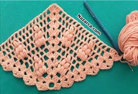 Orgu Sal Modelleri Icin Basit Ornek In 2020 Crochet Triangle Shawl Pattern Crochet Triangle Crochet Books