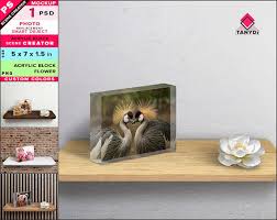 Download Acrylic Photo Block 5x7x15 Photoshop Photo Mockup Horizontal Acrylic Bookmark Mockup Psd Free Download All Free Mockups