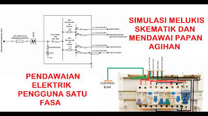 Kit pembelajaran lukisan skematik dan lukisan pendawaian litar satu fasa dan litar tiga fasa. Melukis Litar Skematik Mendawai Papan Agihan Satu Fasa Malaysia Youtube