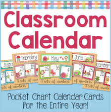 Calendar Cards Bundle Full Year Set Fits Pocket Charts