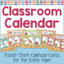 calendar cards bundle full year set fits pocket charts