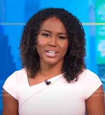 WornOnTV: Janai's pink asymmetric neck dress