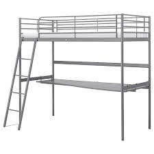 If you use one of these and buy something one of the most popular loft bed designs is one with a desk below the mattress. Svarta Loft Bed Frame With Desk Top Silver Colour Ikea