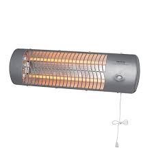 Electric hanging patio heater 1500 watts backyard deck gazebo. Grey Wall Mounted Electric Quartz Heater 1200w Diy At B Q