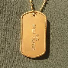 This gorgeous pendant is a dog tag measuring just over an inch and a half and the thickness exceeds the industry standards at almost 1/8 thick. Mil Spec Matte Dog Tag
