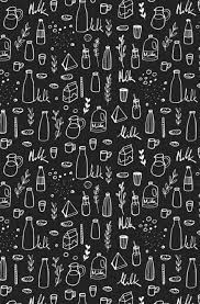 Wallpapers Whatsapp Wallpaper App Food Patterns Black And White Wallpaper