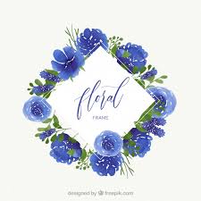 Subito a casa e in tutta sicurezza con ebay! Cornice Floreale Dell Acquerello Con Fiori Blu Vettore Gratis
