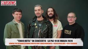Watch live streams, get artist updates, buy tickets, and rsvp to shows track tokio hotel on bandsintown to receive news and show updates. Tokio Hotel En La Paz Bolivia La Paz Bolivia March 19 2020 Allevents In