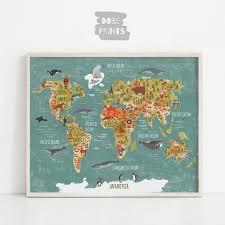 Weltkarte zum ausdrucken fur kinder frisuren trend. Kids World Map Print Printable Animal Map Adventure Nursery Etsy Weltkarte Fur Kinder Kinderposter Poster Kinderzimmer