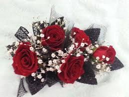 Red Black And White Corsage Prom Corsage Red Homecoming Corsage Corsage Prom