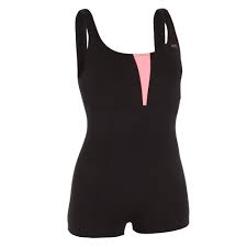 Découvrez vite notre collection de maillots pour femme à petits prix ! Maillot De Bain D Aquagym Femme Une Piece Shorty Karol Noir Orange Nabaiji