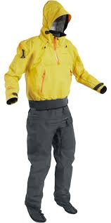 2019 Palm Mens Bora Touring Kayak Drysuit Yellow Jet Grey 12382