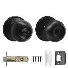 Probrico(6 pack) bed/bath room round door knob,privacy function for bathroom/bedroom,interior door door lock handle satin nickel finish, keyless(thumb turn lock on the inside) door handles locks. Probrico Round Privacy Interior Door Knobs Bedroom And Bathroom Door Handle Keyless Black Lockset Stainless Steel Buy Online In Dominica At Desertcart 61866663