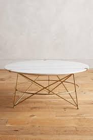 Italian travertine coffee table, 1980s. Betelline Round Marble Brass Coffee Table