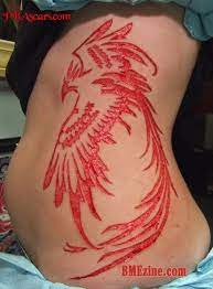 In the process of body scarification, scars. Scarification Vreemd