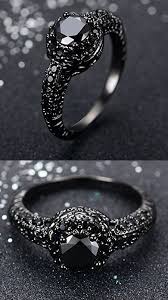 Bug Bite Black And Blue Ring Awesome Unique Goth Gothic Steam Punk Wedding Anniversaries Engagement Rings Set Ideas Wedding Ring Sets Wedding Rings Vintage Black Wedding Rings