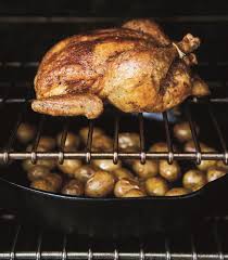 Rack Roasted Chicken With Gravy Potatoes Chicken Recipes Poultry Recipes Roast Chicken And Gravy