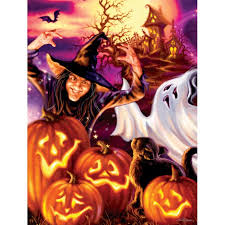 Halloween jigsaw puzzles 500 pieces. Puzzle Dona Gelsinger Happy Haunts Sunsout 57118 500 Pieces Puzzles Halloween Jigsaw Puzzle