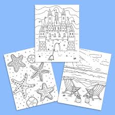 You can find so many unique, cute and complicated pictures for children of all ages as well as many great pictures designed with adults in mind. Free Printable Beach Coloring Pages Pineapple Paper Co