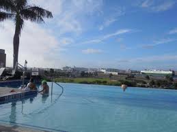 View From The Infinity Pool Out Towards The Marina And Pan American Cruise Ship Pier Picture Of Sheraton Puerto Rico Hotel Casino San Juan Tripadvisor