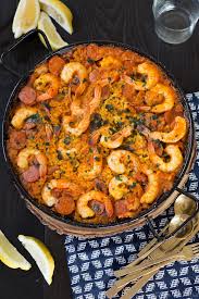 Shrimp And Chorizo Paella Recipe Paella Recipe Easy Paella Recipe Seafood Paella Recipe