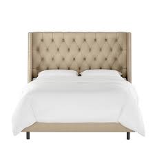 As its name, it should get the best design and decor for the interior. Queen Diamond Tufted Wingback Bed Tan Velvet With Pewter Nail Buttons Skyline Furniture Target