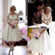 Retro tulle strapless vintage 50s style rockabilly wedding dress tea length,do008 the short wedding dresses are fully lined, 4 bones in the bodice, chest pad in the bust, lace up back or zipper back are. Plus Size Wedding Dresses Tea Length Gallery Jahre Heinz Wedding