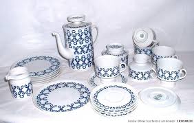 60er Jahre Kaffeeservice Echt Kobalt Weimar Porzellan Ddr
